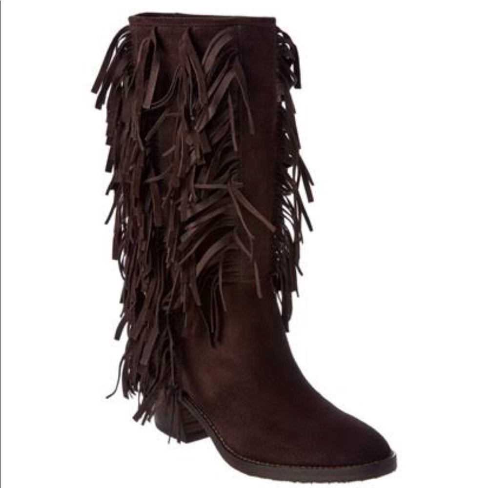 💦Aquatalia Lisette Fringe Boot w/dust bag and box